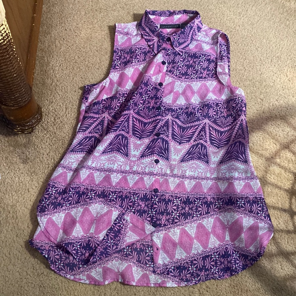 Button-up Light-weight Blouse
